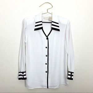 Christie & Jill Black and White Blouse